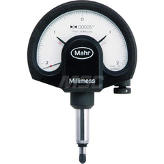 Mahr - Dial Comparator Gages; Dial Graduation (Decimal Inch): 0.000050 ; Dial Graduation (mm): 0.0100 ; Dial Graduation (micro m): 2.00 ; Accuracy (micro m): 2 (Ge); 2.4 (Gges); 1.4 (Gt) ; Accuracy (Decimal Inch): 0.00005 (Ge); 0.00006(Gges); 0.000035 (G - Exact Tool & Supply