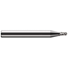 Harvey Tool - 0.065" Diam, 0.097" LOC, 4 Flute Solid Carbide Ball End Mill - Exact Tool & Supply