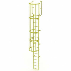 TRI-ARC - Rolling & Wall Mounted Ladders & Platforms Type: Fixed Ladder Style: Safety Cage - Exact Tool & Supply