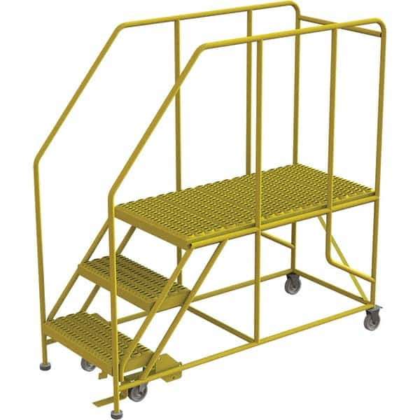 TRI-ARC - Rolling & Wall Mounted Ladders & Platforms Type: Rolling Work Platform Style: Steel Work Platform - Exact Tool & Supply