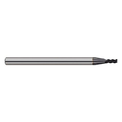 Variable Helix End Mills for Medium Alloy Steels - 1.000mm Cutter Diameter × 3.000mm Length of Cut Carbide Square End Mill for Medium Alloy Steels, 3 Flutes, AlTiN Coated - Exact Tool & Supply