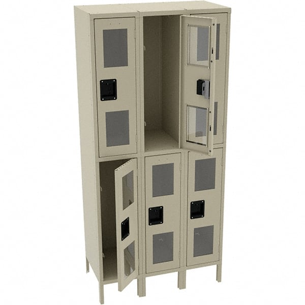 Tennsco - 6 Door, Double Tier, Welded Locker - Exact Tool & Supply