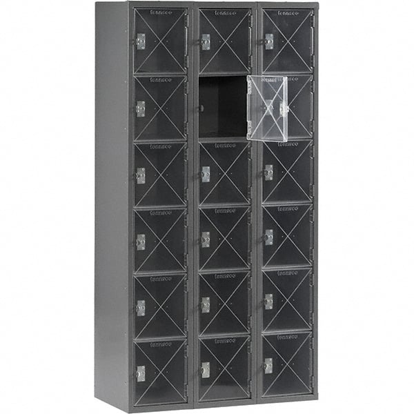 Tennsco - 18 Door, 6 Tier, Welded Locker - Exact Tool & Supply