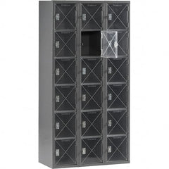 Tennsco - 18 Door, 6 Tier, Welded Locker - Exact Tool & Supply
