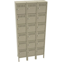 Tennsco - 18 Door, 6 Tier, Welded Locker - Exact Tool & Supply