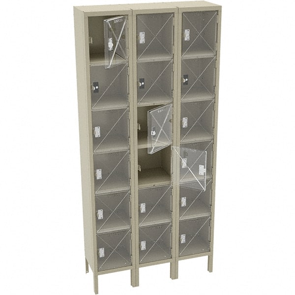 Tennsco - 18 Door, 6 Tier, Welded Locker - Exact Tool & Supply