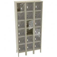 Tennsco - 18 Door, 6 Tier, Welded Locker - Exact Tool & Supply