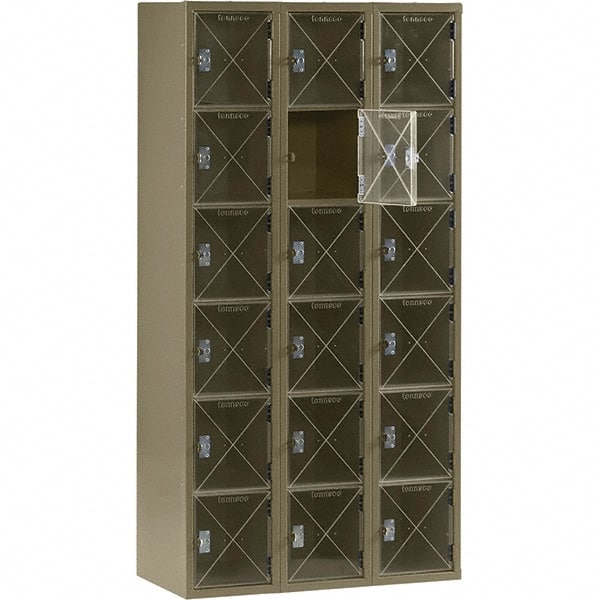 Tennsco - 18 Door, 6 Tier, Welded Locker - Exact Tool & Supply