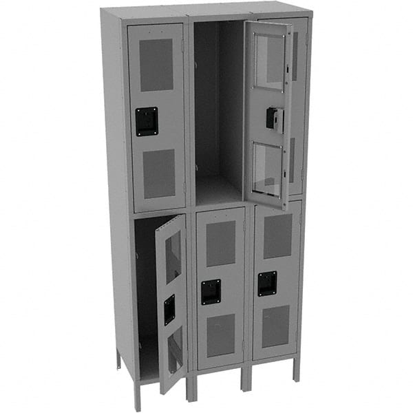 Tennsco - 6 Door, Double Tier, Welded Locker - Exact Tool & Supply