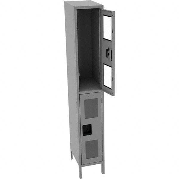 Tennsco - 2 Door, Double Tier, Welded Locker - Exact Tool & Supply