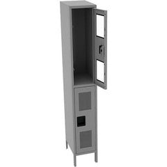 Tennsco - 2 Door, Double Tier, Welded Locker - Exact Tool & Supply