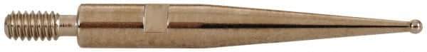 INTERAPID - 0.031" Ball Diam, Steel, Ball Test Indicator Contact Point - 0.65" Contact Point Length, Use with Brown & Sharpe Interapid 312 Dial Test Indicators (Except 74.111965 & 74.111958) - Exact Tool & Supply