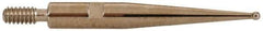 INTERAPID - 0.031" Ball Diam, Steel, Ball Test Indicator Contact Point - 0.65" Contact Point Length, Use with Brown & Sharpe Interapid 312 Dial Test Indicators (Except 74.111965 & 74.111958) - Exact Tool & Supply