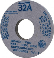Norton - 14" Diam x 5" Hole x 1-1/2" Thick, I Hardness, 60 Grit Surface Grinding Wheel - Aluminum Oxide, Type 1, Medium Grade, 1,800 Max RPM, Vitrified Bond, No Recess - Exact Tool & Supply