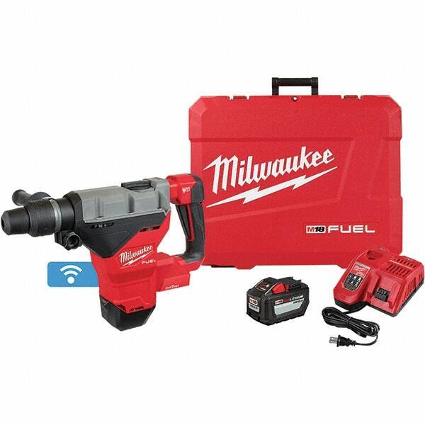 Milwaukee Tool - 18 Volt 1-3/4" SDS Max Chuck Cordless Rotary Hammer - 2900 BPM, 380 RPM, Reversible - Exact Tool & Supply