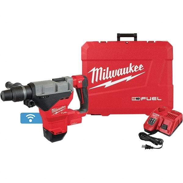 Milwaukee Tool - 18 Volt 1-3/4" SDS Max Chuck Cordless Rotary Hammer - 2900 BPM, 380 RPM, Reversible - Exact Tool & Supply