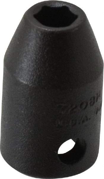 Proto - 3/8" Drive 1/4" Standard Impact Socket - 6 Points, 1-3/32" OAL - Exact Tool & Supply