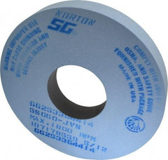 Norton - 14" Diam x 5" Hole x 2" Thick, J Hardness, 60 Grit Surface Grinding Wheel - Ceramic, Type 1, Medium Grade, 1,800 Max RPM, Vitrified Bond, No Recess - Exact Tool & Supply