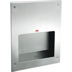 ASI-American Specialties, Inc. - 1000 Watt Satin Stainless Steel Finish Electric Hand Dryer - 208-240 Volts, 5.2 Amps, 12-5/8" Wide x 15-3/4" High x 5-1/2" Deep - Exact Tool & Supply