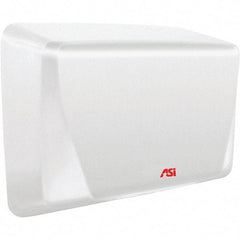 ASI-American Specialties, Inc. - 1000 Watt White Finish Electric Hand Dryer - 277 Volts, 5.2 Amps, 10-5/8" Wide x 8-15/32" High x 4" Deep - Exact Tool & Supply