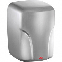 ASI-American Specialties, Inc. - 1600 Watt Satin Stainless Steel Finish Electric Hand Dryer - 220-240 Volts, 7.3 Amps, 8-1/16" Wide x 11-19/64" High x 7-5/64" Deep - Exact Tool & Supply
