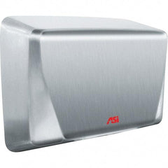 ASI-American Specialties, Inc. - 1000 Watt Satin Stainless Steel Finish Electric Hand Dryer - 277 Volts, 5.2 Amps, 10-5/8" Wide x 8-15/32" High x 4" Deep - Exact Tool & Supply