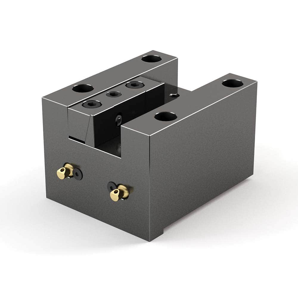 Global CNC Industries - Turret & VDI Tool Holders; Type: Doosan OD Facing Block ; Clamping System: 100mm X 100mm ; Tool Axis: OD ; Through Coolant: No ; Outside Diameter (Decimal Inch): 1.2500 ; Additional Information: 4 Mounting Holes - Exact Tool & Supply