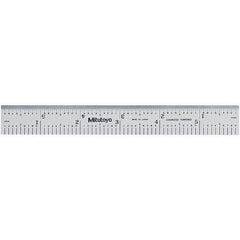 Mitutoyo - Steel Rules Length (Inch): 6 Length (mm): 150.00 - Exact Tool & Supply
