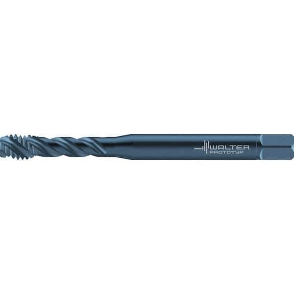 Walter-Prototyp - Metric 3 Flute 6HX Semi-Bottoming Spiral Flute Tap - High Speed Steel, Oxide Finish, 90mm OAL, Right Hand Flute, Right Hand Thread, Series TC117 - Exact Tool & Supply