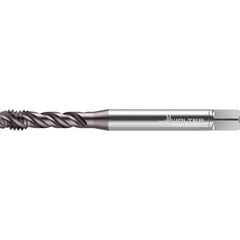 Walter-Prototyp - #6-32 UNC 3 Flute 2B/3B Semi-Bottoming Spiral Flute Tap - High Speed Steel, TiAlN Finish, 56mm OAL, Right Hand Flute, Right Hand Thread, Series TC117 - Exact Tool & Supply