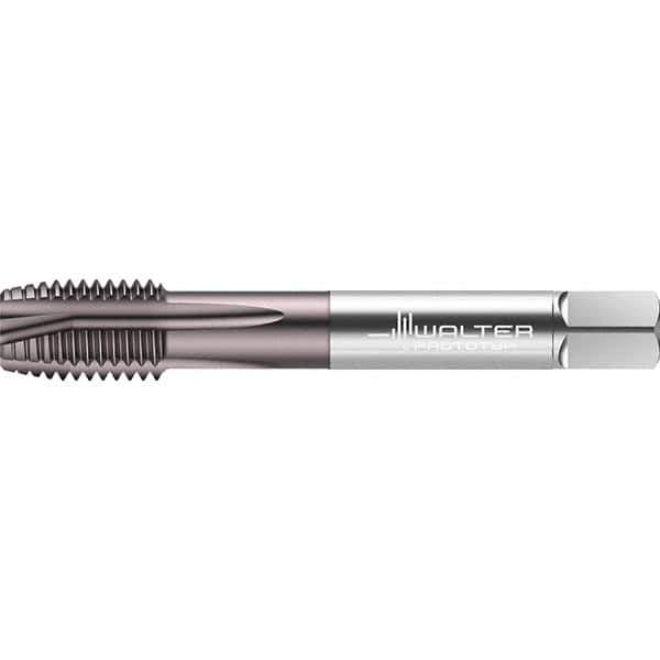 Walter-Prototyp - 7/8-14 UNF 4 Flute 2B Plug Spiral Point Tap - High Speed Steel, TiAlN Finish, Right Hand Thread, Series TC217 - Exact Tool & Supply
