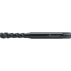 Walter-Prototyp - #10-24 UNC 3 Flute 2BX Semi-Bottoming Spiral Flute Tap - High Speed Steel, Oxide Finish, 70mm OAL, Right Hand Flute, Right Hand Thread, Series TC142 - Exact Tool & Supply