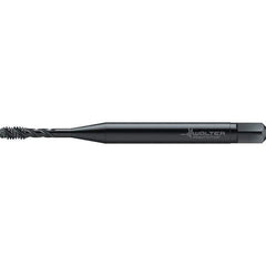 Walter-Prototyp - #4-40 UNC 3 Flute 2BX Semi-Bottoming Spiral Flute Tap - High Speed Steel, Oxide Finish, 56mm OAL, Right Hand Flute, Right Hand Thread, Series TC142 - Exact Tool & Supply