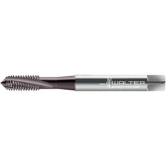 Walter-Prototyp - 1/4-20 UNC 3 Flute 2BX Semi-Bottoming Spiral Flute Tap - High Speed Steel, Bright Finish, 80mm OAL, Right Hand Flute, Right Hand Thread - Exact Tool & Supply