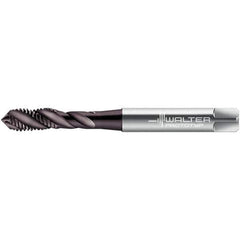 Walter-Prototyp - #12-24 UNC 3 Flute 2B Semi-Bottoming Spiral Flute Tap - High Speed Steel, Hardlube Finish, 80mm OAL, Right Hand Flute, Right Hand Thread - Exact Tool & Supply