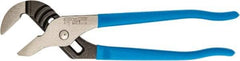 Channellock - 10" OAL, 2" Max Capacity, 7 Position Tongue & Groove Pliers - Smooth Jaws, Smooth Head, Plastic Dipped Handles - Exact Tool & Supply