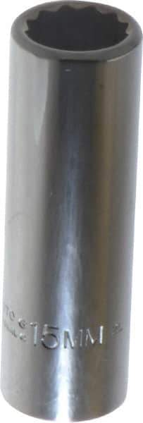 Proto - 3/8" Drive, Deep Hand Socket - 12 Points, 2-3/4" OAL, Chrome Finish - Exact Tool & Supply