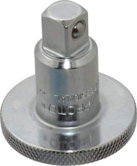 Proto - 3/8" Drive Round Head Ratchet Spinner - Chrome Finish, 1-1/2" OAL, Knurled Head - Exact Tool & Supply