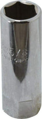 Proto - 5/8", 1/2" Drive, Spark Plug Hand Socket - 6 Points, 2-1/2" OAL, Chrome Finish - Exact Tool & Supply