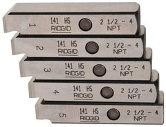 Ridgid - 2-1/2 - 8 - 4-8 NPT Thread, 15° Hook Angle, Right Hand, High Speed Steel Pipe Chaser - Ridgid 141 Compatibility - Exact Tool & Supply