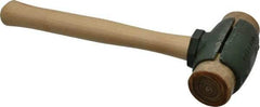Garland - 2-3/4 Lb Head 1-3/4" Face Rawhide Split Head Hammer - 12-3/4" OAL, Wood Handle - Exact Tool & Supply