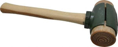 Garland - 6-1/2 Lb Head 2-3/4" Face Rawhide Split Head Hammer - Wood Handle - Exact Tool & Supply