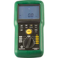 Greenlee - Electrical Insulation Resistance Testers & Megohmmeters; Display Type: LCD ; Power Supply: (6) AA Batteries ; Resistance Capacity (Megohm): 200000 ; Maximum Test Voltage: 700 V ; Category Rating: CAT IV @ 600 V ; Accuracy ? (%): +/- 3% (Capaci - Exact Tool & Supply