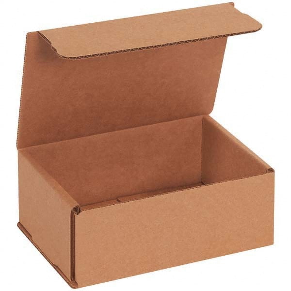 Made in USA - Pack of (50), 4-1/2" Wide x 6-1/2" Long x 2-1/2" High Corrugated Shipping Boxes - Exact Tool & Supply