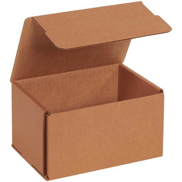 Made in USA - Pack of (50), 4-7/8" Wide x 6-1/2" Long x 3-3/4" High Corrugated Shipping Boxes - Exact Tool & Supply