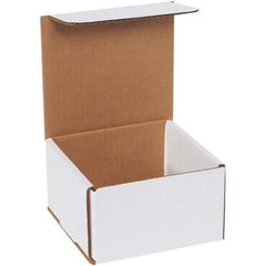 Made in USA - Pack of (50), 5" Wide x 5" Long x 3" High Corrugated Shipping Boxes - Exact Tool & Supply