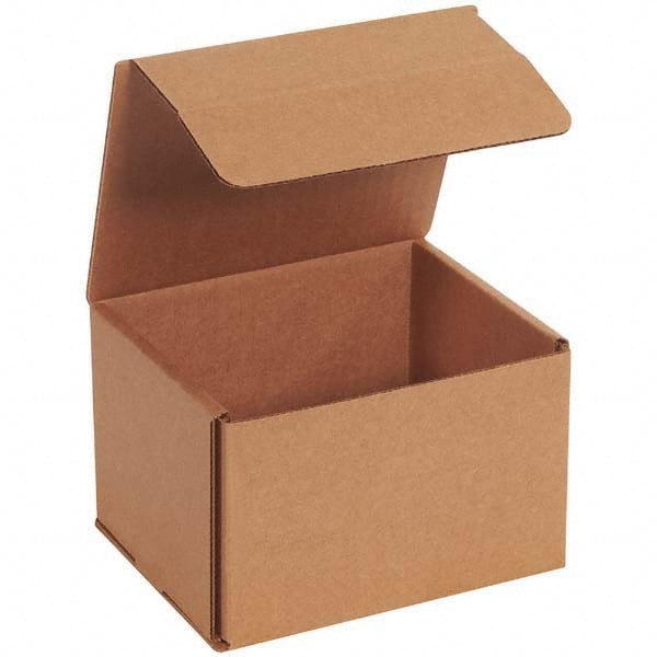Made in USA - Pack of (50), 5" Wide x 6" Long x 4" High Corrugated Shipping Boxes - Exact Tool & Supply