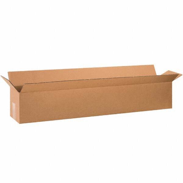 Made in USA - Pack of (5), 10" Wide x 60" Long x 10" High Corrugated Shipping Boxes - Exact Tool & Supply