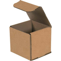 Made in USA - Pack of (50), 6" Wide x 6" Long x 6" High Corrugated Shipping Boxes - Exact Tool & Supply