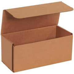 Made in USA - Pack of (50), 4" Wide x 9" Long x 4" High Corrugated Shipping Boxes - Exact Tool & Supply